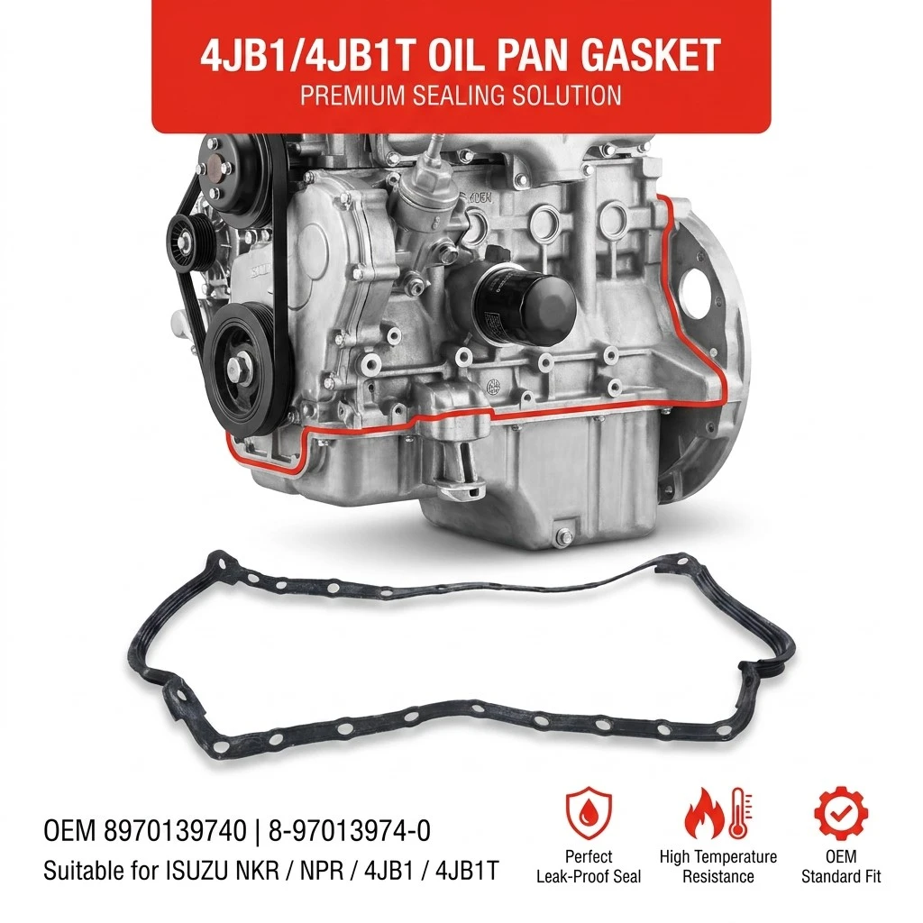 8970801940 Engine Oil Pan Seal 8970139740 Oil Pan Gasket For ISUZU NKR NPR With 4JB1 4JB1T Engine