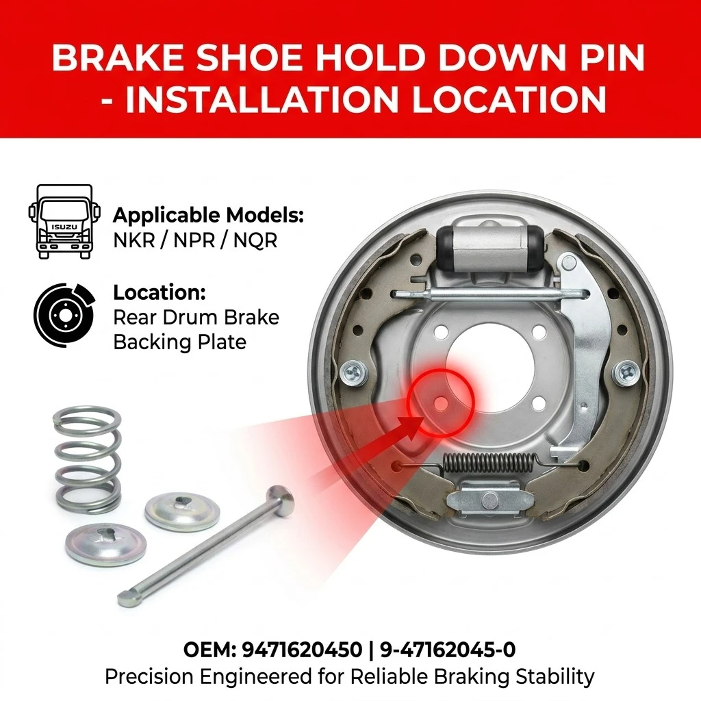 9471620450 9-47162045-0 Shoe Hold Down Pin For Isuzu NKR NPR NQR